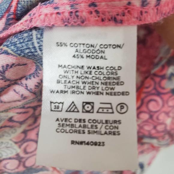 Loft XS blouse pink floral pattern frilly shoulder - Picture 4 of 4